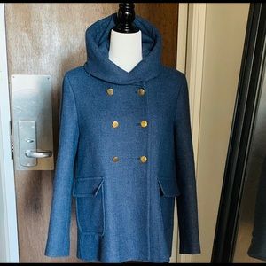 Zara Blue Short Pea Coat